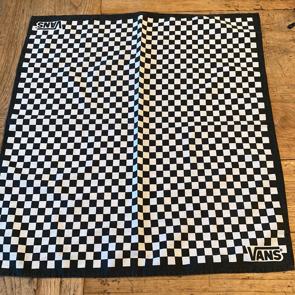 Vans Black and White Checkered Bandana